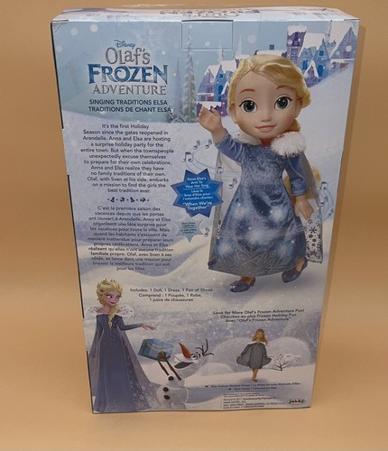 Disney Frozen Olaf’s Frozen Adventures Singing Traditions Elsa Puppe Neu 14 Zoll - Bild 4 von 5