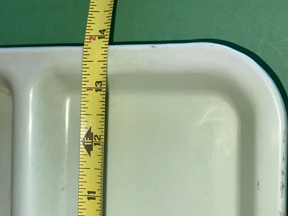 2- Vintage SiLite Melamine School Cafeteria Lunch Divided Trays #614 GREEN 10x14 - Image 4 of 4