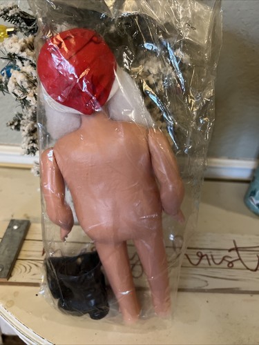 NOS VTG Mangelsen Santa Doll 12” Doll 156-96 RUBBER Face. Sealed Without Tag - Picture 2 of 4
