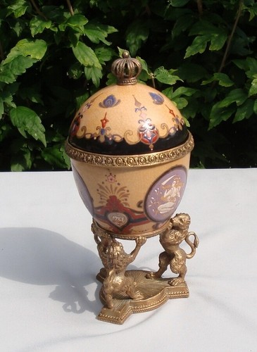 Centre de table Urne Lion Style Art Deco Style Art Nouveau Porcelaine - Picture 4 of 7