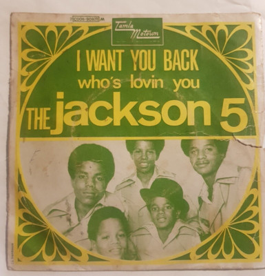 45 TOURS Michael Jackson 5 Five I WANT YOU BACK Schallplatte 45T 7'' Single