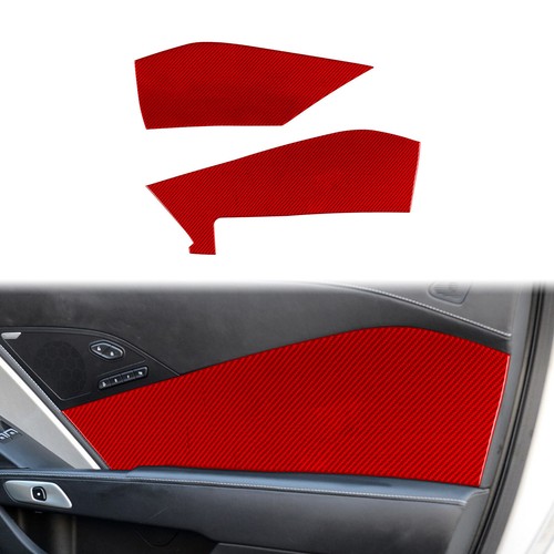 2Pcs Real Carbon Fiber Car Door Panel Cover For 2014-2019 Chevrolet Corvette C7 - Picture 5 of 7