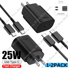 Lot 25w Type USB-C Super Fast Wall Charger 6FT Cable For Samsung Galaxy S22 S10