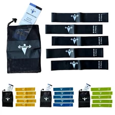 Resistance Bands Loop Set of 5 Exercise Workout Rehab Fitness Yoga Booty Band