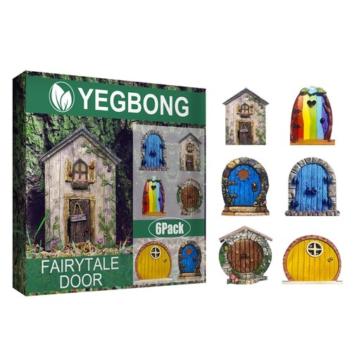 6PCS Fairy Door for Home Garden Tree Fairy Door Outdoor/Indoor Decor 2022 New - Picture 12 of 12