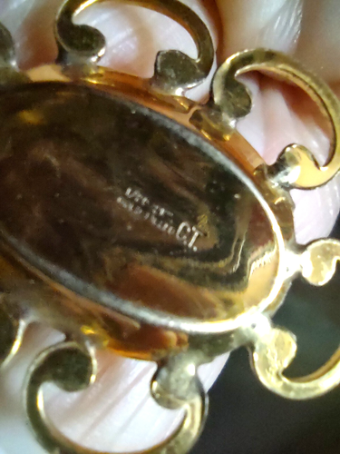 Stunning Signed CT Antique Victorian Gold Filled Cameo Pendant Necklace *20" - Picture 7 of 8