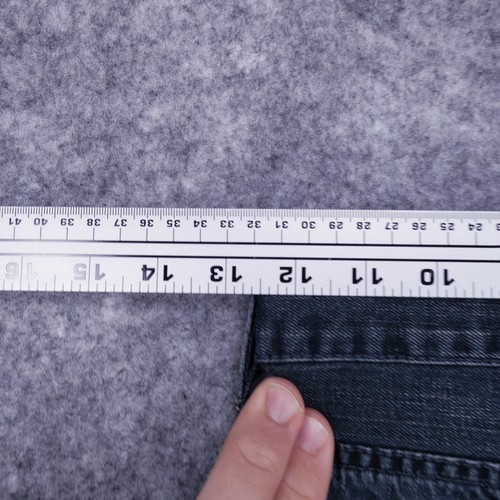 I Jeans By Buffalo Youth 12 Reg Straight 26x26 Dark Wash Fade Logo - Picture 10 of 12