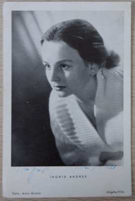 Autogramm deutsche Film-, TV und Theater Schauspielerin Ingrid Andree (104135)
