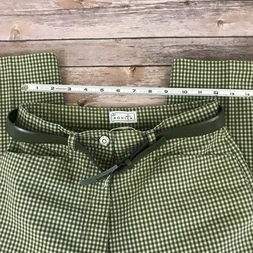 Bonita Damen Hose Slacks mit Gürtel US 6 UK 8 EUR 36 oliv kariert - Bild 4 von 5