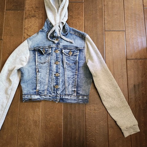 Yura Women's Junior Modern Princess Denim Jacket Sz Medium Removable Hood READ - Picture 3 of 17