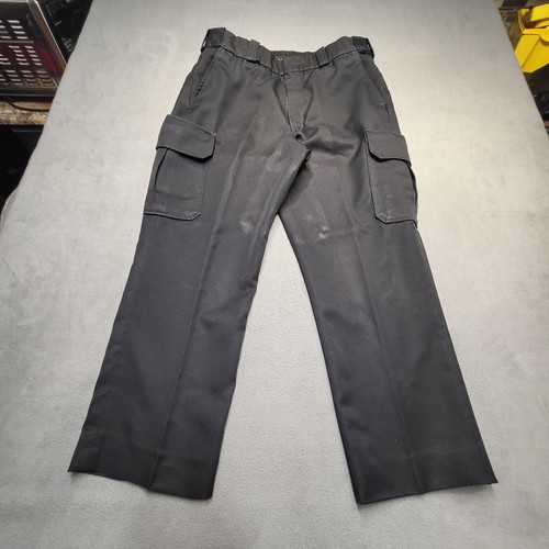 Elbeco TexTrop2 Polyester Pants Mens 34x27 Black Cargo Tactical Straight Leg