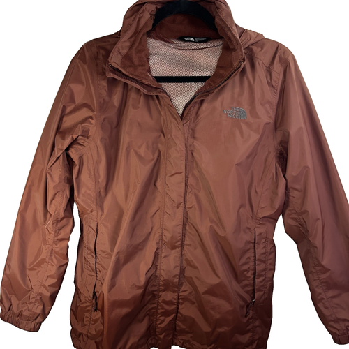 THE NORTH FACE DRYVENT Regenjacke Damen Gr. Large weinrot Reißverschlusstasche Kapuze