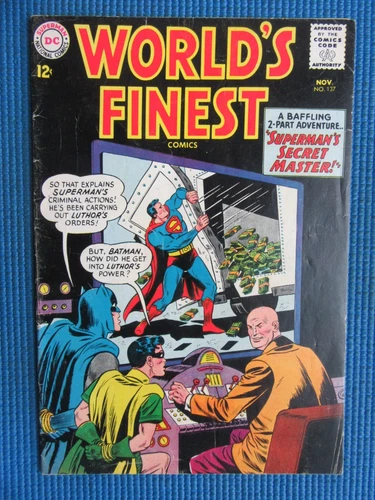 WORLD'S FINEST # 137 - (FINE) -BATMAN/SUPERMAN-SUPERMAN'S SECRET MASTER-ROBIN