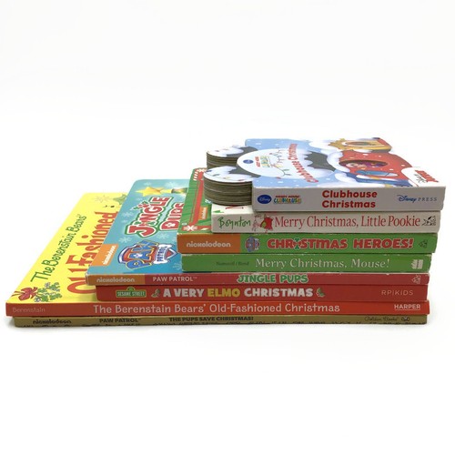 8 Christmas Picture Books Paw Patrol Pookie Elmo Mickey Holiday Story Lot Board - Imagen 8 de 9
