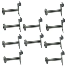 3-inch Chrome Slatwall Single Garment Hook Slatwall Hanger PACK 10