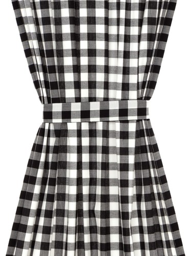 72” L Black & White Buffalo Check French Door Curtain Panel Country Style Annie - Picture 3 of 3