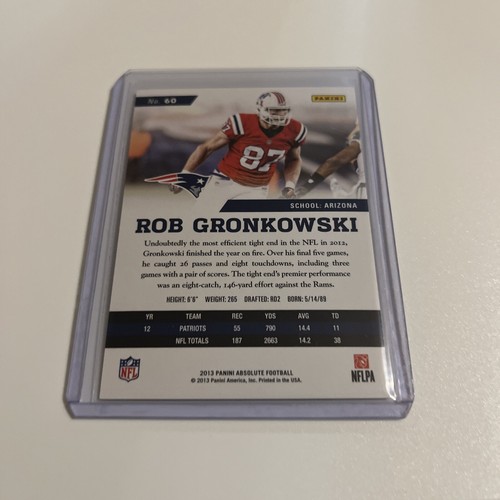 2013 Panini Absolute Rob Gronkowski Spectrum SP 37/99 - Foto 2 di 2