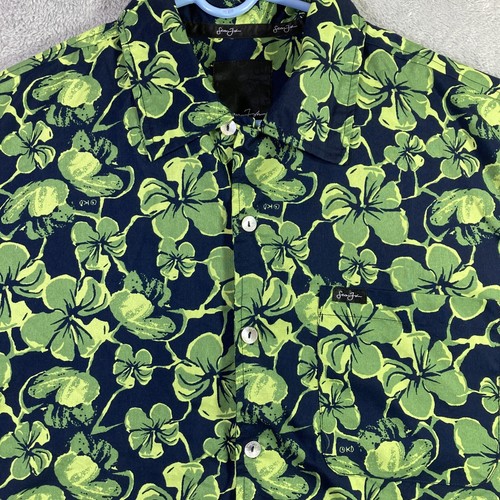 Hawaiian Shirt Men XL All Over Print Button Up Floral Colorful Casual Comfort - Picture 2 of 15