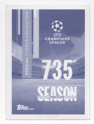 735 Zinedine Zidane Topps UEFA Champions League 2023-2024 Sticker