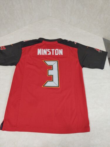 NFL Nike Juvenil Grande 14/16 Tampa Bay Bucs Winston No. 3 camisetas rojas usadas - Imagen 9 de 12
