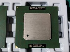 1x New Vintage Rare Gold CPU Intel PENTIUM III-S 1400/512/133/1.45 SL6BY tB1