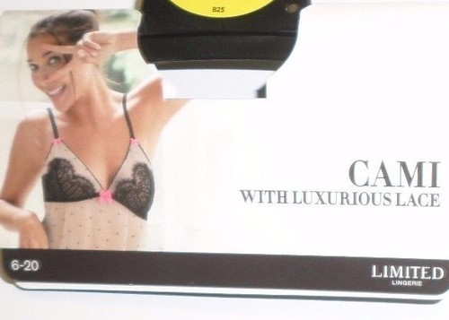Size 10 Cami Top M&S Black Mix Luxrious Lace Sheer Chiffon Stretch - Picture 5 of 11