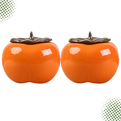 2 PCS Cuisine le plus cher En Céramique Pot Assaisonnement Pot Avec Couvercle Caddy Traîneau