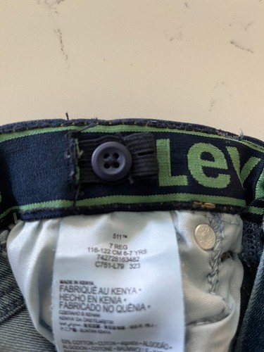 Levi's 511 Boy Jean Pants, size 7 Reg New - Picture 5 of 5