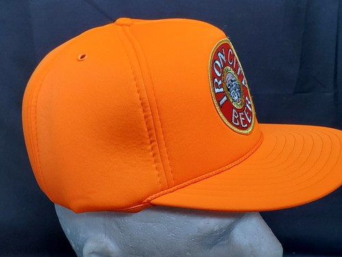 Vintage Orange Foam IRON CITY BEER SnapBack Trucker Hat The Madhatter Brand - Picture 3 of 9