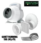 Monsoon UMDTK Turbo Mixed Flow Inline Shower Fan Kit High Power Extractor Fan