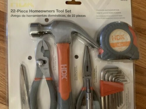 HDX 22 Piece Homeowners Tool Set. New In Package