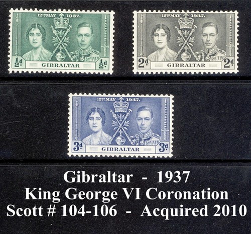 GIBRALTAR - STAMPS ISSUED DURING REIGN OF KING GEORGE VI IN PLASTIC MOUNTS - Picture 2 of 7