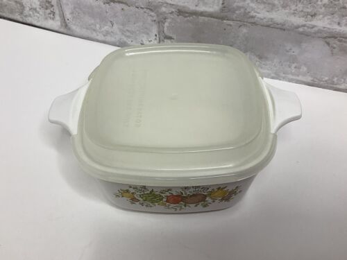 Corning Ware Auflaufform Backform 2 3/4 Tassengröße Gewürz des Lebens & Kunststoffdeckel - Bild 2 von 5