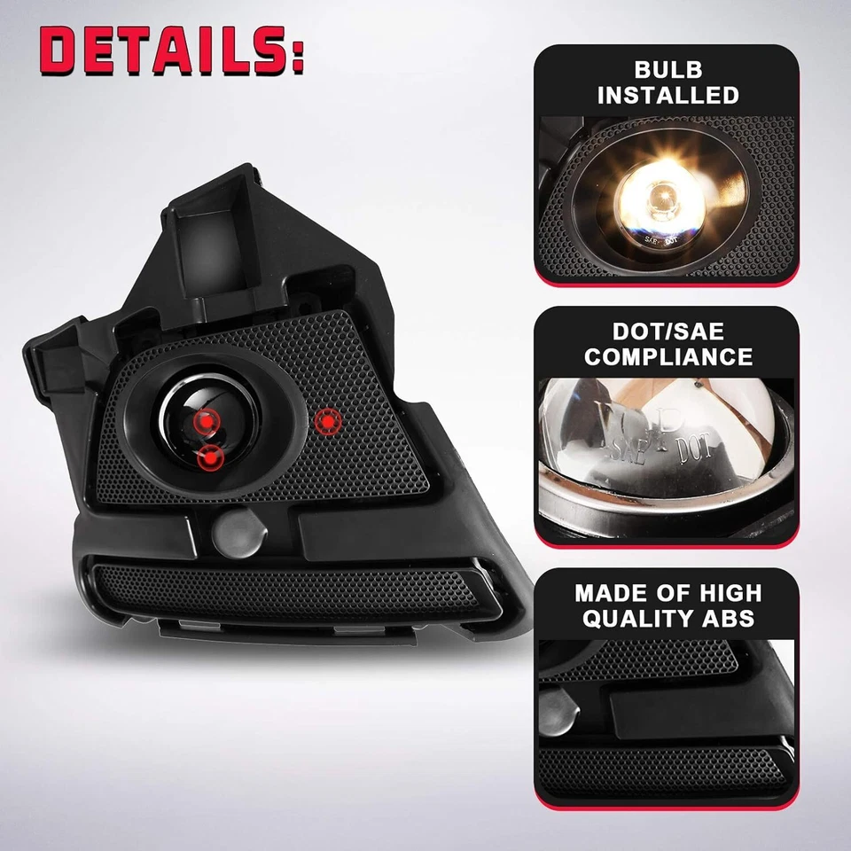 Proyector de parachoques transparente de luz antiniebla para kits de interruptores de lámparas Ford Mustang 2013-2014 Foto 2 de 4