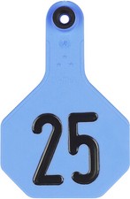 YTex 3 Star Medium Cattle ID Ear Tags Blue Numbered 126-150