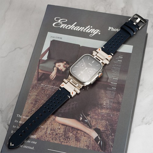 For Apple Watch Series 10 9 8 7 Ultra Metal+ Leather Band Strap 42/44/45/46/49mm - Picture 8 of 14