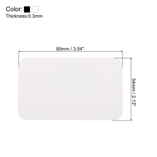 3.5" x 2" Blank Paper Business Cards Small Index Flash Cards, White Black 200pcs - Picture 2 of 7