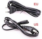 2-Prong Two Prongs AC Power Adapter Plug Cord Cable Connector for PS2 PS3 Slim..
