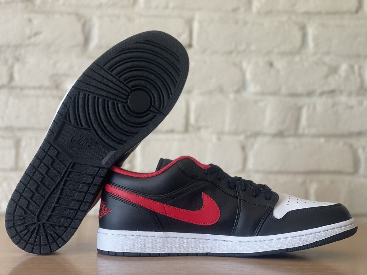 Nike Air Jordan 1 Low Shoes Chicago Black White Red 553558 