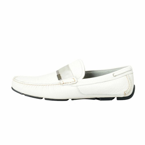 Salvatore Ferragamo Men's "Rio" Pebbled Leather Driving Moccasins Shoes   - Picture 2 of 8
