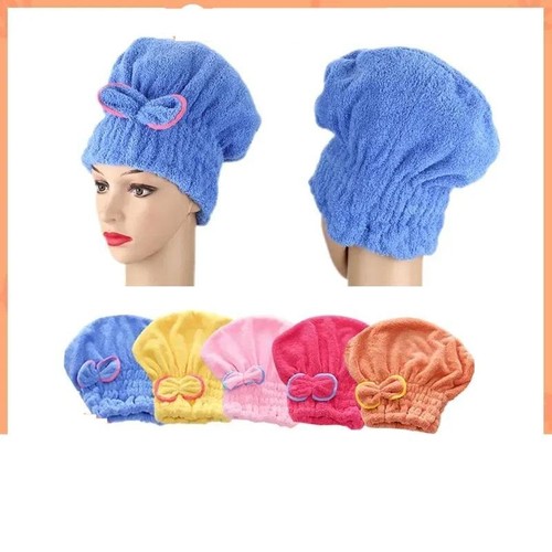 1pz Asciugamano Avvolgente Microfibra Bowknot Asciugacapelli Rapida Asciugamani Bagno Spa Bowknot con...