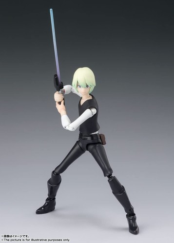 STAR WARS VISIONS KARRE Action Figure Black 5.51in PVC BANDAI S.H.Figuarts Toy - Picture 17 of 19