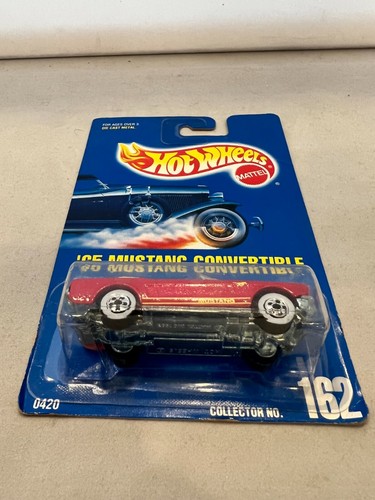 Hot Wheels 65 Mustang Convertible Blue Card #162 - RED - MOC - Picture 5 of 6