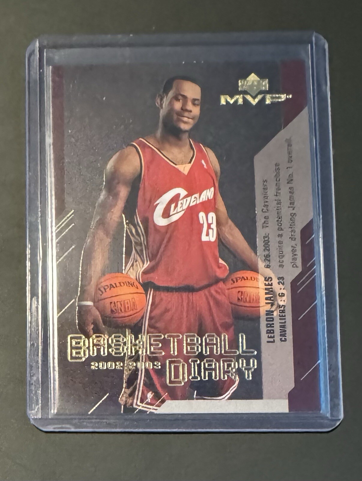 RS0623 2003-04 Upper Deck MVP Basketball Diary #BD13 LeBron James BK$30