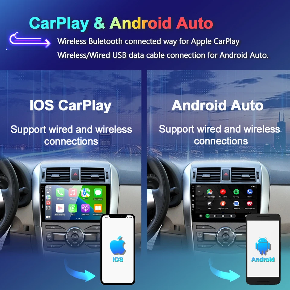 Android 14 Auto Radio CarPlay Für Toyota Corolla 2006-12 Navi GPS RDS SWC 8-Kern - Bild 4 von 4