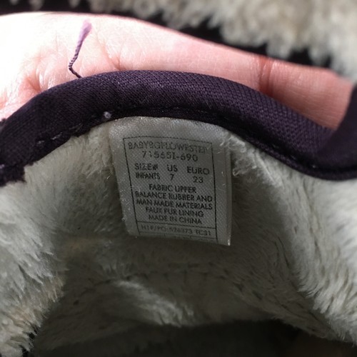 BOGS Waterproof Winter Boots Toddler 7 Flower Stripes Purple Mid Faux Fur Floral - Picture 15 of 17