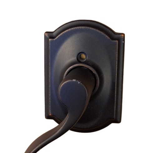 Manija de entrada frontal Schlage con palanca de acento R&L para manos FE285 CAM 716 ACC NOB - Imagen 5 de 7