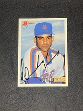 Quilvio Veras 1993 Bowman #215 New York Mets Auto Autographed Signed Rookie Card