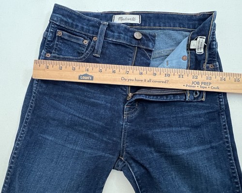 Madewell - Pantalones de mezclilla azules ajustados de tiro alto de 10" - Mujer talla 26 entrepierna 27,5 elásticos - Imagen 10 de 17