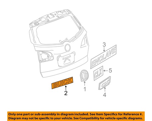 Buick GM OEM 08-16 Enclave Liftgate Tailgate-Emblem Badge Nameplate 15292644 - 第 1/2 張圖片